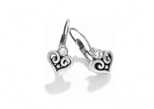 heart shape CZ earrings