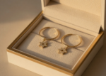 high polish gold earrings