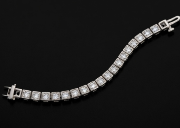 White Gold Plated Ladies Bracelet
