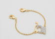 gold plated peacock bracelet