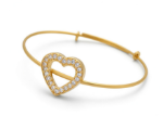 gold plated heart bracelet