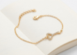gold plated key bracelet