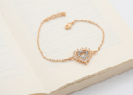 Picture of Gold Plated CZ Studded Girls Bracelet