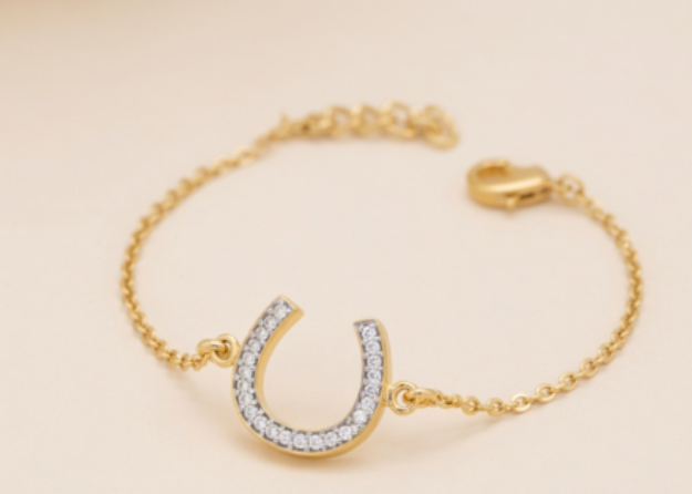 gold plated horseshoe bracelet