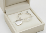 silver heart bracelet for women