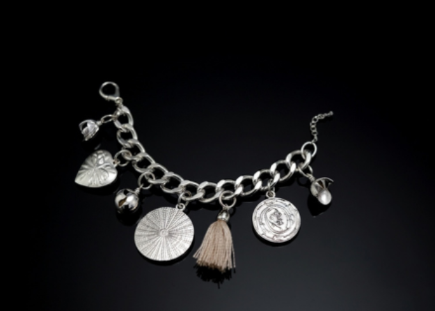 rhodium plated hip hop bracelet