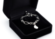 silver plated toggle heart bracelet