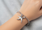 sea life charm bracelet rhodium plated