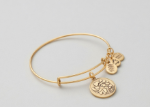 gold plated mom charm bracelet
