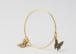 gold plated butterfly charm bracelet