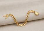 gold charm bracelet key design