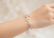 silver plated womens toggle bracelet