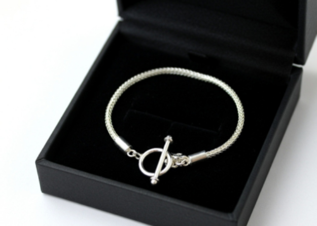 silver plated toggle bracelet