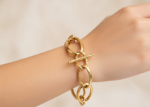gold plated toggle bracelet