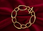 stylish toggle bracelet gold plated