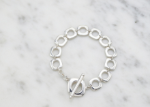 toggle clasp bracelet for men silver
