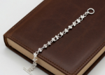 stylish silver toggle bracelet women