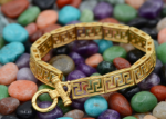 mens gold bracelet toggle design