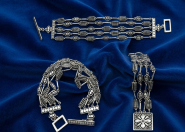 silver plated mens toggle bracelet