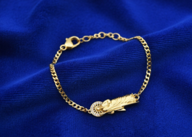 gold plated saint jude bracelet