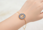 gold plated CZ saint jude bracelet