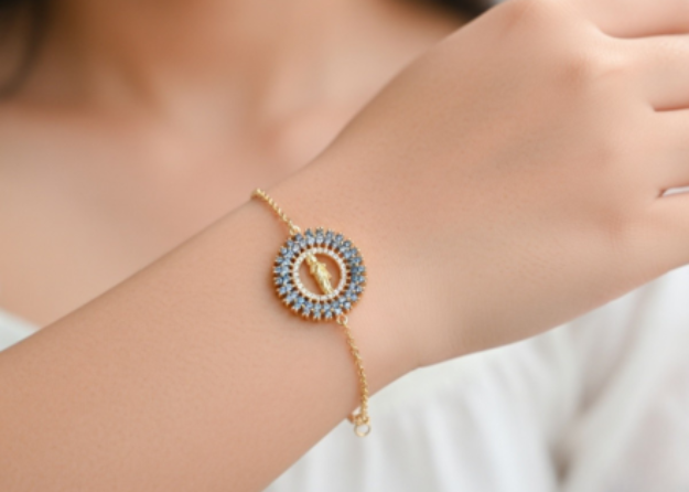 Gold Plated CZ Saint Jude Bracelet