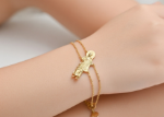 gold plated saint jude mens bracelet