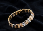 mens three tone plated bracelet
