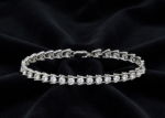 silver tennis bracelet womens CZ