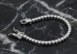 elegant CZ tennis bracelet silver