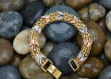 three tone mens bracelet