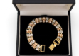 three tone plated mens bracelet
