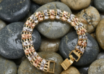 mens tri tone bracelet