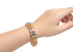 modern tricolor bracelet mens