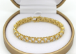 gold plated CZ studded tennis bracelet