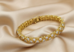 womens tennis bracelet gold