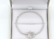 silver plated CZ studded hamsa bracelet