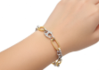 two tone plated chain bracelet