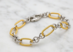 trendy two tone bracelet