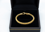 gold plated mens twisted bracelet