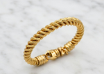 gold rope twist bracelet men