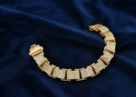 gold plated mens hip hop bracelet