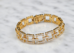 Gold Tone Chain Bracelet Women