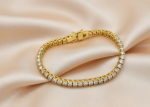 Picture of Gold Plated CZ Studded Tennis Bracelet