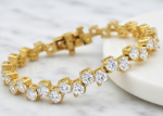 ladies tennis bracelet gold