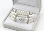 cubic zirconia pearl bracelet women
