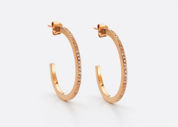 rose gold hoop earrings
