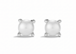 silver plated pearl earrings