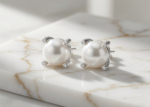 pearl stud earrings women