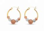 three tone hoop earrings